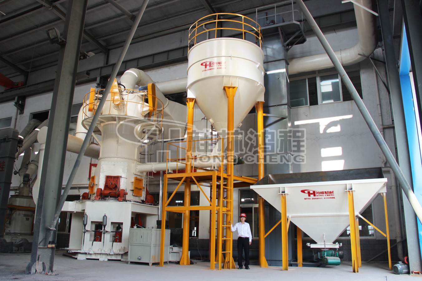 碳酸鈣生產線立磨全套磨粉機設備配置有那些,石灰石磨粉機，立磨，雷蒙磨，超細磨粉機